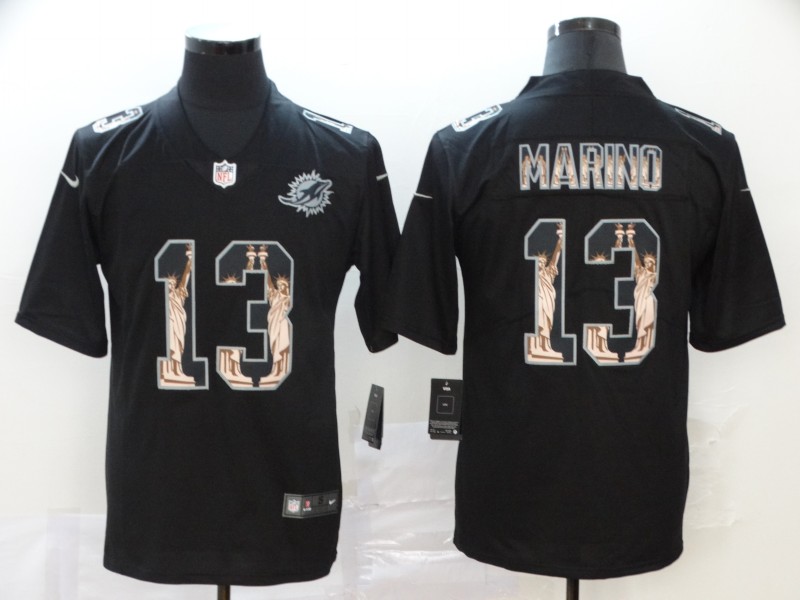 Men's Miami Dolphins #13 Dan Marino Black Alternate Jersey